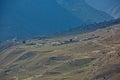 View of the Caucasian mountain village.