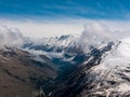 View of the Caucasus Mountains from Cheget, height 3050 meters, Kabardino-Balkaria, Russia