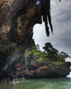 View from the cave : Ao Phra Nang Bay, Railay Beach, Hat Tham Phra Nang Beach, Krabi,Thailand