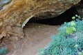 View of cave on the Cala Ziu Santoru beach Royalty Free Stock Photo