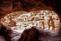 View from a cave of `The Street of Facades`
