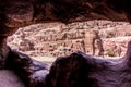 View from a cave of `The Street of Facades`