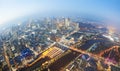 View of the CBD in a city at twilight Royalty Free Stock Photo