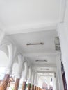 View of the Ceiling of the Corridor of the Religious Building of the Mosque Royalty Free Stock Photo