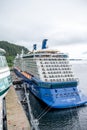 View of the Celebrity Eclipse  while docked at Sitka Royalty Free Stock Photo