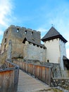 View of Celje Upper Castle and the Old Bridge Royalty Free Stock Photo