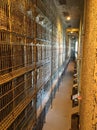 View of a cell block hallway at Mansfield prison