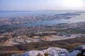 A view of the cement plant in Kastela bay Royalty Free Stock Photo