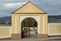 Entrance to the cemetery - death and life Royalty Free Stock Photo