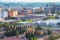View on cemetery and stadium in Barcelona Royalty Free Stock Photo