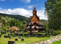 View From The Cemetery To The Largest Stave Church Of Norway In Heddal