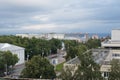 View of the center of the city of Ulyanovsk with height of bird`s flight
