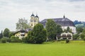 View of the center of Mondsee Church of St. Michael