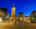 Obernai town, at night, Bas-Rhin Alsace France Royalty Free Stock Photo