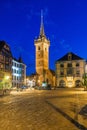 Obernai town, at night, Bas-Rhin Alsace France Royalty Free Stock Photo