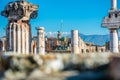 View of the center square of Pompei, Italy