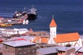 view Center ,Ushuaia cathedral and fort Tierra del Fuego, Argentina