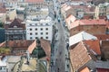 View from the center of Zagreb and the main street