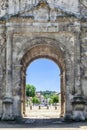 View through the central arch of the Arch of Triumph in Orange