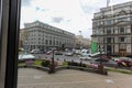View of the central crossroads and the National Bank of the Republic of Belarus.- 22 MAY, 2020