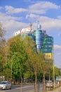 View from the central district of Skopje, the Macedonian capital Royalty Free Stock Photo