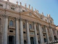 View of the Central facade of St. Peter`s Basilica