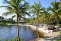 View of a Private Beach at a Central Florida Resort Royalty Free Stock Photo