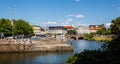 View of central Gothenburg from the canal side in Gothenburg, Sweden