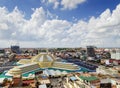 View of central market landmark in phnom penh city cambodia