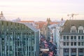 View of central part city Leipzig. Germany