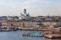 View of central part of Helsinki and presidential palace