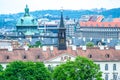 view at central part of prague aerial s historic centre czech republic Royalty Free Stock Photo