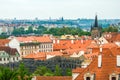 view at central part of prague aerial s historic centre czech republic Royalty Free Stock Photo