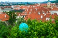 view at central part of prague aerial s historic centre czech republic Royalty Free Stock Photo