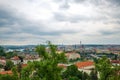 view at central part of prague aerial s historic centre czech republic Royalty Free Stock Photo