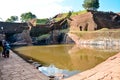 View of the central pool of the ancient royal palace on top of Sigiriya Mount. Sri Lanka