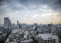 View of central silom in bangkok thailand by day