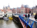 View of Central Station in Amsterdam, Holland, the Netherlands