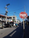 View of the central streets of the island of San Andres, Colombia