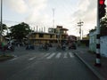 View of the central streets of the island of San Andres, Colombia