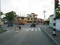 View of the central streets of the island of San Andres, Colombia