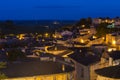 View on Centre Houses Saint-Emilion at Night Royalty Free Stock Photo