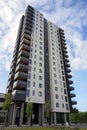 View of Ceres panorama highrise, 20 floors and 75m in Aarhus, Denmark on June 23 2020