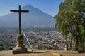 Antigua and volcano Agua, Guatemala, Central America. Royalty Free Stock Photo