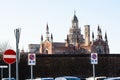 view of Certosa di Pavia from parking area Royalty Free Stock Photo