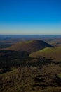 View of the Chaine des Volcans d`Auvergne in Puy-de-Dome Royalty Free Stock Photo