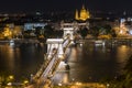 Chains bridge in Budapest Royalty Free Stock Photo