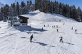 View from chairlift Jodlalm St. Johann Austria Royalty Free Stock Photo