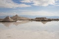View of Chaka Yan Lake. Salt lake in China. Royalty Free Stock Photo
