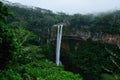 Chamarel Waterfalls in RiviÃÂ¨re Noire District on Mauritius Royalty Free Stock Photo